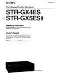 Sony STR-GX4ES STR-GX5ES Receiver Owners Manual. Fixed Price $22.24.
