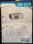 Sony SQD-2000 Service Manunal Preliminary Quad Amplifier 1972 Rare. Fixed Price $79.00.