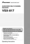 Pioneer VSX-817 Receiver Owners Manual. Fixed Price $22.24.