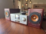 Jvc EX-A1 Compact Cd Dvd System Wood Cone Speakers SP-EXA1 CA-EXA1 With Remote. Fixed Price $250.00.