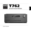 Owner's Manual For Nad T762. Fixed Price $13.64.