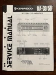 Kenwood KA-30 KA-50 Integrated Amplifier Service Manual Original Genuine Oem. Fixed Price $14.99.