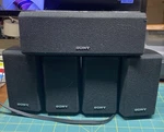 Sony SS-MSP75 Surround Sound Speakers (4) + SS-CNP75 Center Tested. Fixed Price $58.97.