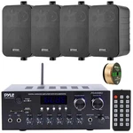 Pyle PDA69BU Amplifier Home Audio Receiver, 4X 4" In Door/out Speaker, Wire. Fixed Price $203.99.