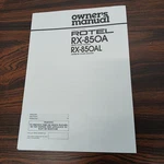 Rotel RX-850A Receiver Owners Manual. Fixed Price $12.18.
