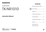 Onkyo Integra TX-NR1010 Receiver Owners Instruction Manual. Fixed Price $22.24.