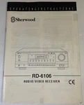 Sherwood RD-6106 Av Receiver Owner User Manual Operating Instructions. Fixed Price $20.66.