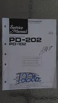 Pioneer PD-202 102 Service Manual Original Repair Book Stereo Cd Player. Fixed Price $20.00.