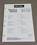 Rotel Stereo Receiver RX-503 Technical Manual D-4206. Fixed Price $54.95.
