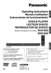 Panasonic DVD-S38 DVD-S58 Player Owners Instruction Manual. Fixed Price $22.24.