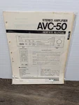Yamaha AVC-50 Stereo Amplifier Service Manual Original Vintage Paperwork Repair. Fixed Price $13.49.
