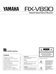 Yamaha RX-V890 Receiver Owners Manual. Fixed Price $22.24.