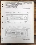 Kenwood KRF-V7020D -V8020D VR-307 -309 -357 Receiver Service Manual *original*. Fixed Price $19.97.