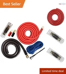 Gauge Amp Kit 7500W Power Wiring Cables Remote Fuse Holder Install. Fixed Price $58.99.