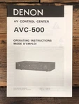 Denon AVC-500 Control Center Owners / User Manual *original*. Fixed Price $24.97.