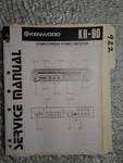 Kenwood KR-90 Service Manual Original Repair Book Stereo Receiver Radio Tuner. Fixed Price $19.98.