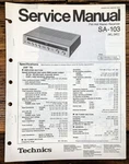 Technics SA-103 Receiver Service Manual *original*. Fixed Price $24.97.