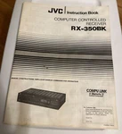 Jvc RX-350BK Original Instruction Book Computer Controlled Receiver. Fixed Price $12.95.