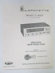 Lafayette LT-425T Solid State Am Fm Stereo Tuner Installation Operation Manual. Fixed Price $17.95.