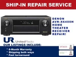Repair Service: Denon AVR-X6400H In-command 11.2 Channel Home Theater Receiver. Fixed Price $350.00.
