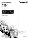 Panasonic SA-HT230 SA-HT270 Receiver Owners Instruction Manual. Fixed Price $22.24.