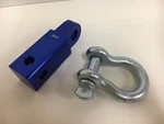 Aluminum Solid Hitch Draw Bar Receiver 6.4" Long Blue With Shackle Towing. Fixed Price $55.76.