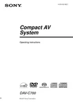 Sony DAV-C700 Home Theater System Owners Manual. Fixed Price $22.24.