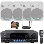Pyle PT260A Digital Screen Receiver, 4X 6.5" 500W White Speakers, Mic System. Fixed Price $347.99.