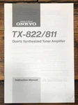 Onkyo TX-811 TX-822 Receiver Owners / User Manual *original*. Fixed Price $24.97.