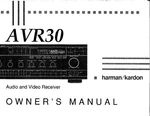 Harman Kardon AVR-30 Receiver Owners Manual. Fixed Price $22.24.