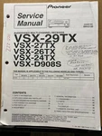 Service Manual For The Pioneer Vsx 29TX 27TX 26TX 24TX D908S A/v Receiver. Fixed Price $18.98.