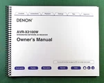 Denon AVR-X2100W Instruction Manual: Full Color 271 Pages & Protective Covers!. Fixed Price $36.20.