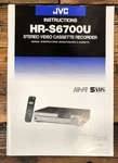 Jvc HR-S6700U Vcr Owners / User Manual *original*. Fixed Price $24.97.