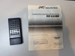 Jvc RM-SR333 Remote Control Instruction Book Manual For RX-333BK Stereo Receiver. Fixed Price $13.95.