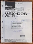 Pioneer VSX-D2S VSX-97 Receiver Service Manual *original*. Fixed Price $19.97.