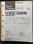 Service Manual For The Pioneer VSX-D2S VSX-97 Av Receiver. Fixed Price $24.98.