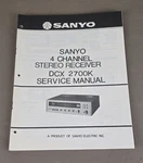 Sanyo Channel Stereo Receiver Dcx 2700K Service Manual D-4558. Fixed Price $64.95.