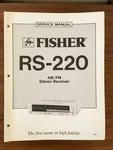 Fisher RS-220 Receiver Service Manual *original*. Fixed Price $18.97.