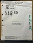 Service Manual For Pioneer Vsx Model Receivers Microfiche Select. Fixed Price $10.98.
