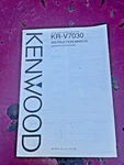 Original Kenwood KR-V7030 Receiver Instruction Manual. Fixed Price $9.00.