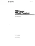 Sony STR-DA30ES Av Receiver Owners Manual. Fixed Price $22.24.