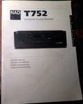 Nad T752 Surround Sound Receiver Original Owner's Manual. Fixed Price $48.74.