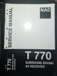 Nad T 770 Receiver Service Manual Original. Fixed Price $29.99.