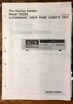 Hk Harman Kardon TD-302 Cassette Service Manual *original*. Fixed Price $24.97.