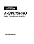 Onkyo A-SV610PRO Amplifier Owners Manual. Fixed Price $22.24.