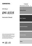 Onkyo DV-S535 Dvd Player Owners Manual. Fixed Price $22.24.