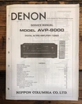 Denon AVP-8000 Preamplifier / Service Manual *original*. Fixed Price $19.97.