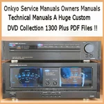 Onkyo 1300+ Service Manuals, Owners, Schematics, Hifi Audio Repair, Pdf Dvd !!. Fixed Price $12.97.