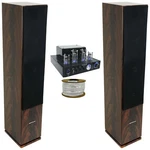 Rockville Bluetooth Tube Amplifier/home RECEIVER+(2) Dark Wood Tower Speakers. Fixed Price $409.95.