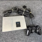 Sony Playstation PS2 Slim SCPH-79001 Silver Console Controller And Mem Card. Fixed Price $93.75.